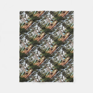 Pinus pinea Pine Tree Forest Painting Fleece Blanket