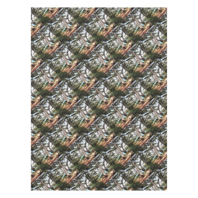 Pinus pinea Pine Tree Forest Painting  Tablecloth (Front)