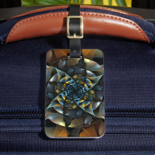 Pinwheel Abstract Art Address Luggage Tag