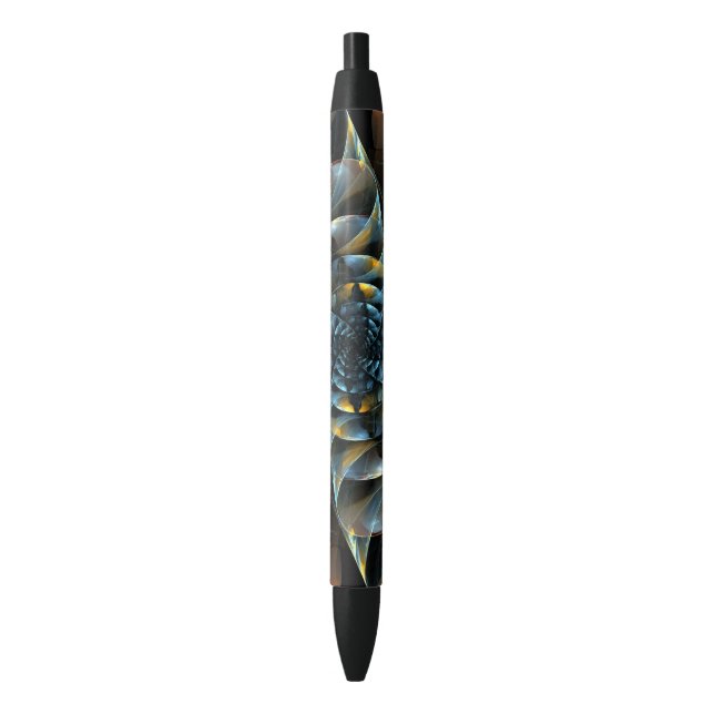 Pinwheel Abstract Art Black Ink Pen (Front Vertical)
