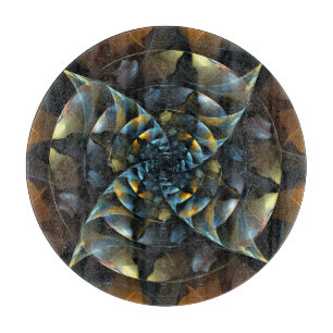 Pinwheel Abstract Art Circle Cutting Board