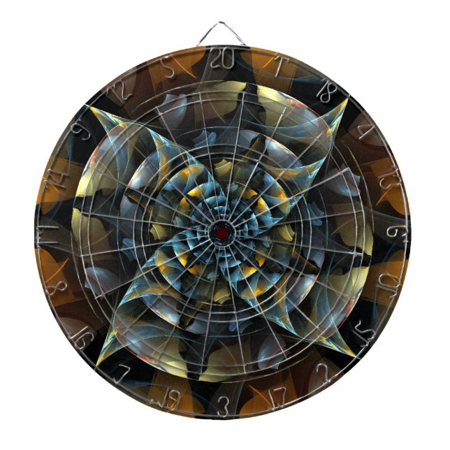 Pinwheel Abstract Art Dartboard (Front)