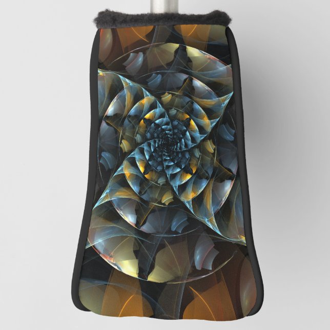 Pinwheel Abstract Art Golf Head Cover (Rotate 90)