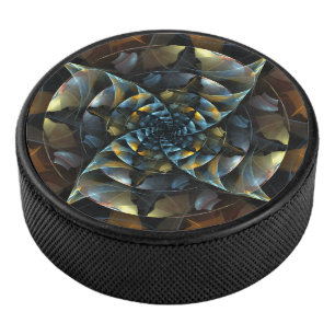 Pinwheel Abstract Art Hockey Puck