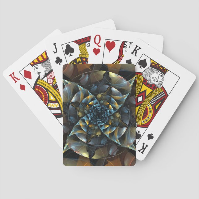Pinwheel Abstract Art Playing Cards (Back)