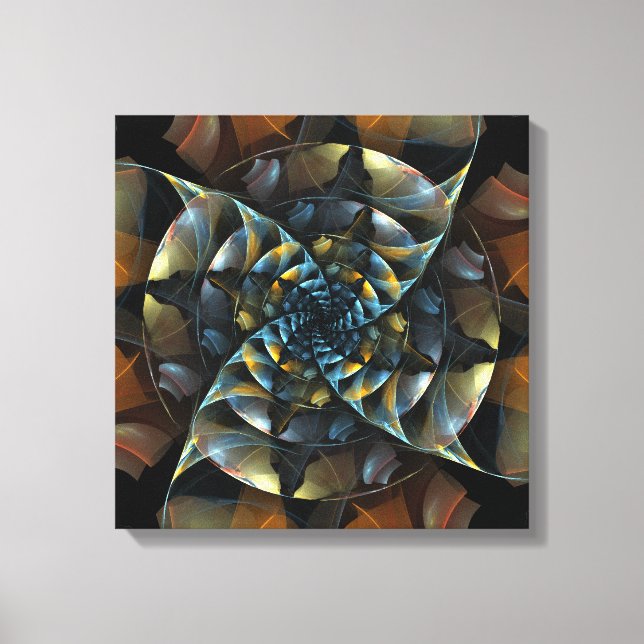 Pinwheel Abstract Art Quad Canvas Print (Front)
