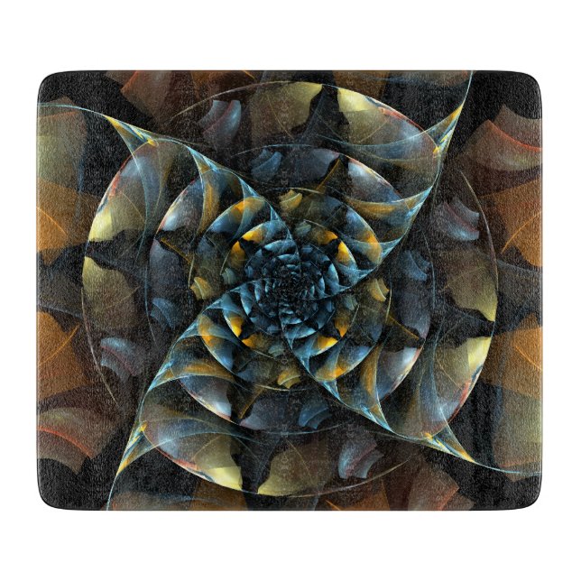 Pinwheel Abstract Art Rectangle Cutting Board (Front)