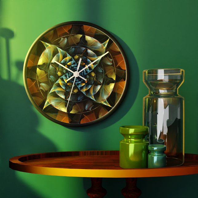 Pinwheel Abstract Art Round Large Clock (Pinwheel Abstract Art Round Clock)