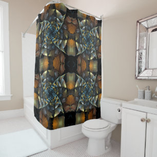 Pinwheel Abstract Art Shower Curtain