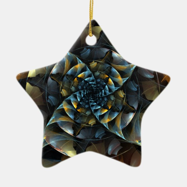 Pinwheel Abstract Art Star Ornament (Front)