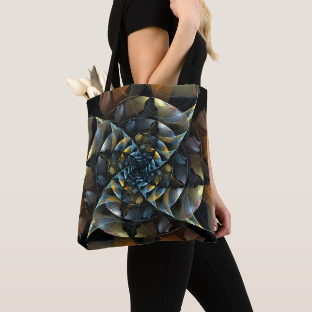 Pinwheel Abstract Art Tote Bag (Close Up)