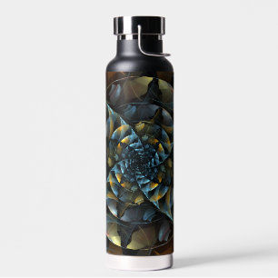 Pinwheel Abstract Art Water Bottle