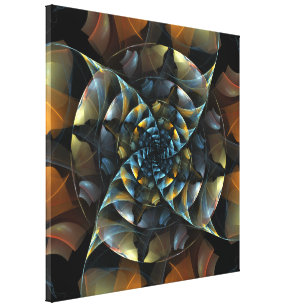 Pinwheel Abstract Art Wrapped Canvas Print