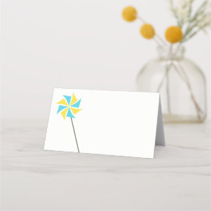 Pinwheel Food Tent Place Card