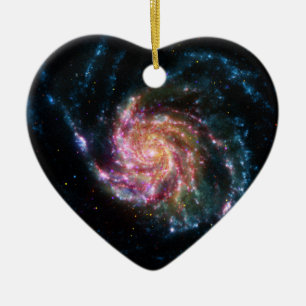 Pinwheel Galaxy Spiral Space Ceramic Tree Decoration