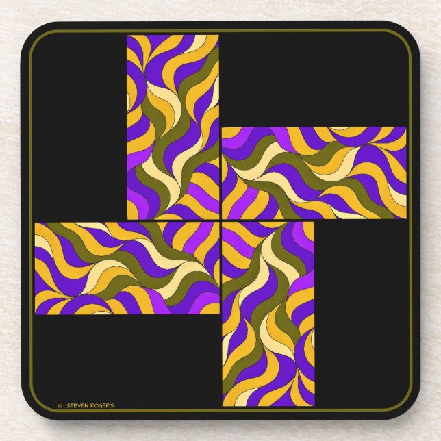 PINWHEEL MOD COASTER SET.   (Front)