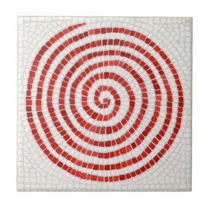 PINWHEEL MOSAIC 4.25" Square Ceramic Tile