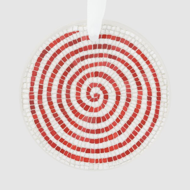 PINWHEEL MOSAIC Acrylic Round Ornament (Front)
