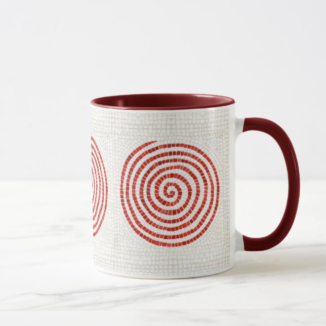 PINWHEEL MOSAIC Maroon Combo Mug (Right)