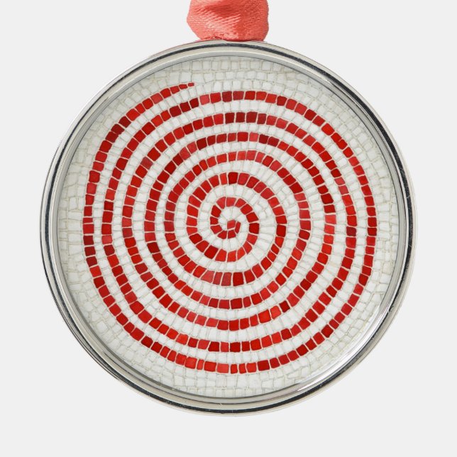PINWHEEL MOSAIC Premium Round Ornament (Front)