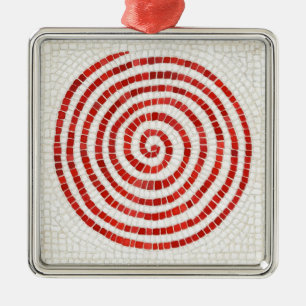 PINWHEEL MOSAIC Premium Square Ornament