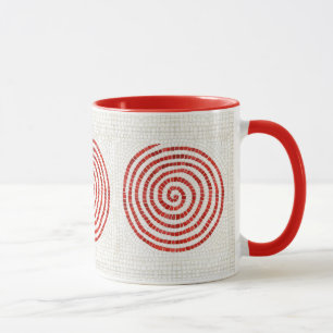 PINWHEEL MOSAIC Red Combo Mug