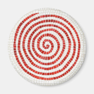 PINWHEEL MOSAIC Round Magnet