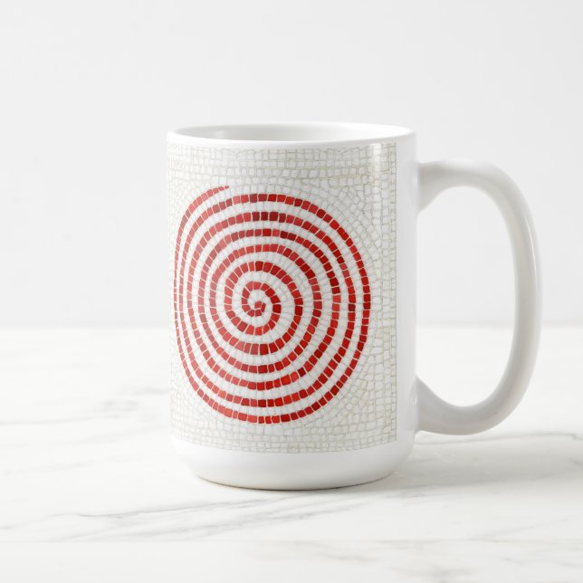 PINWHEEL MOSAIC Tall White Mug (Right)