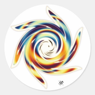 Pinwheel of life classic round sticker