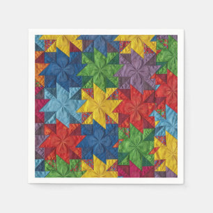 Pinwheel Patchwork Quilt Pattern Napkin