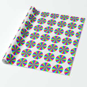 PINWHEEL RAINBOW WRAPPING PAPER
