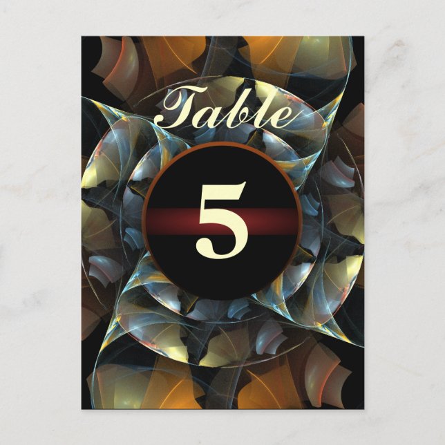 Pinwheel Table Number Postcard (Front)