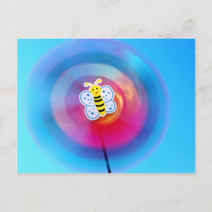 Pinwheel toy postcard