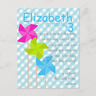 Pinwheel Trio Invitation