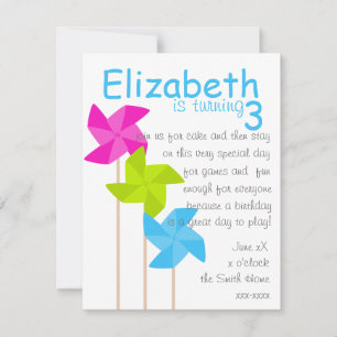 Pinwheel Trio Invitation