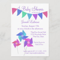 Pinwheels and Polka Dot Pennants Baby Shower