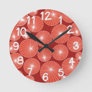 Pinwheels  round clock