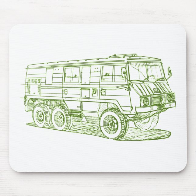 Pinzgauer 712K 6x6 Mouse Mat (Front)