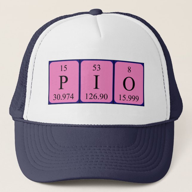 Pio periodic table name hat (Front)