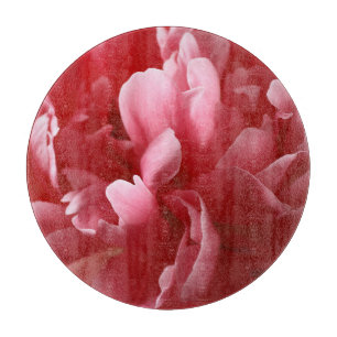 Pion Blossoms Macro, Pink Red. Cutting Board