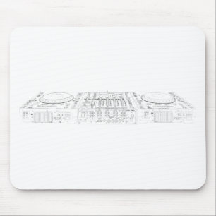 Pioneer CDJ-1000 Setup - DJ Djing Disc Jockey Mouse Mat
