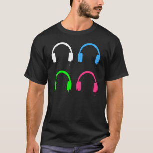 Pioneer DJ style pop art headphones t-shirt