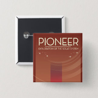 Pioneer Exploration of the Solar System 15 Cm Square Badge