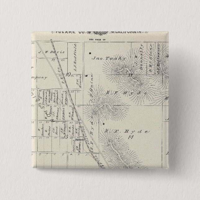 Pioneer Land Co subdivisions 15 Cm Square Badge (Front)