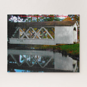 Pioneer Park Oregon. Christmas Greetings Jigsaw Puzzle