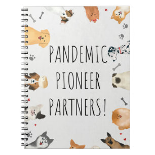 Pioneer Partners Cute Dogs Gift For Jw Pioneers Notebook