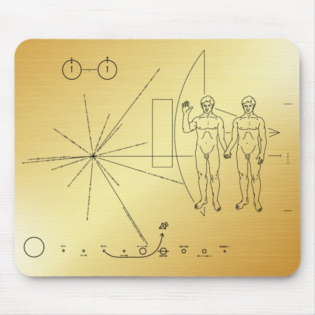 Pioneer Plaque  Adam & Adam Mouse Mat (Front)