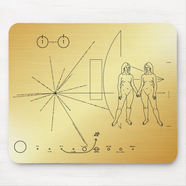 Pioneer plaque Women Mouse Mat (Front)