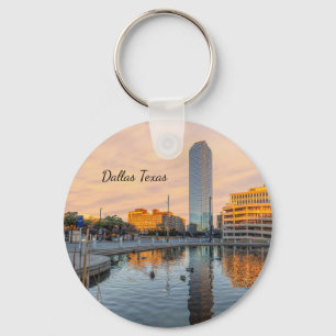 Pioneer Plaza Pond Morning Key Chain
