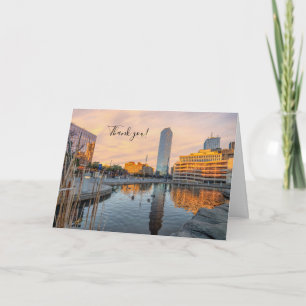 Pioneer Plaza Pond Morning Thank You Card